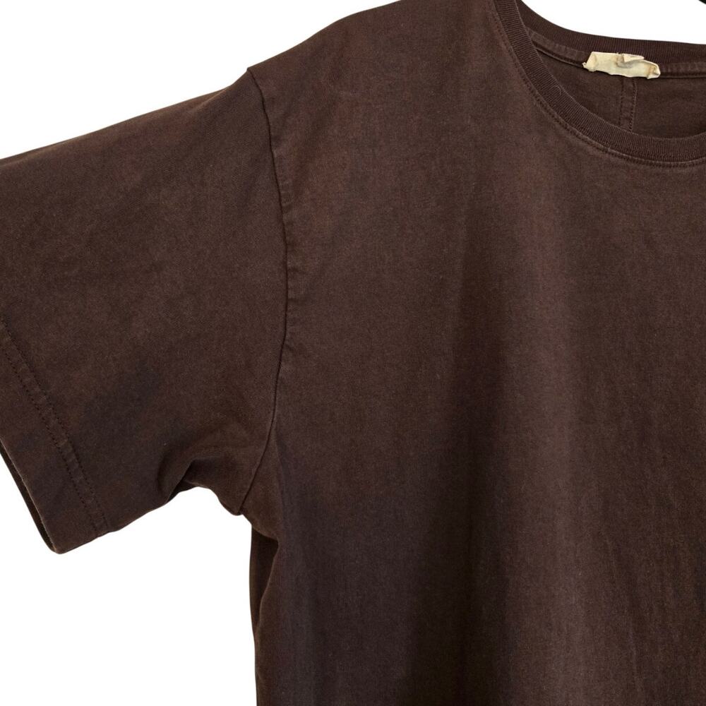 Madewell Minimalist Faded Dark Brown Crewneck T‑Shirt Relaxed Boxy Fit Women’s L - Picture 4 of 8